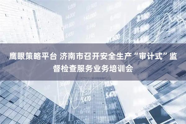 鹰眼策略平台 济南市召开安全生产“审计式”监督检查服务业务培训会